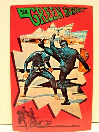The Green Hornet Tv Show Vintage Postcard Bruce Lee As Kato 1966