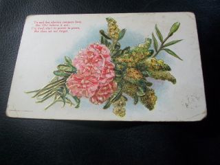 Vintage Postcard - Greeting Card - Bouquet Of Flowers