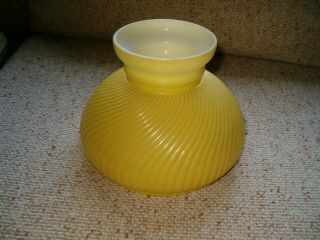 Vintage 7 " Yellow Glass Lamp Shade