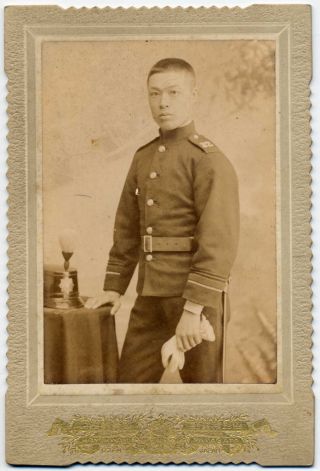 6308 1900s Japan Old Photo Portrait Of Japanese Foot Soldier W Army Military Cap