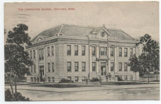 Natchez Ms Miss.  Carpenter School Posted 1909 To Courtland Al