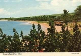 Kaanapali Beach Royal Lahaina Maui Hawaii Hotel Postcard
