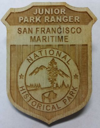 San Francisco Maritime National Historical Park Nhp Jr Junior Ranger Badge Wood