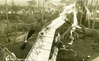 Farnborough - Wreck Of Lebaudy Airship 1911 - Old Real Photo Postcard 3