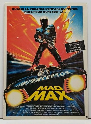 Mad Max Mel Gibson Movie Poster Postcard G19