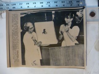 Vintage Wire Press Photo - Rosa Parks Accepts Painting From Marlo Thomas 4/6/1981