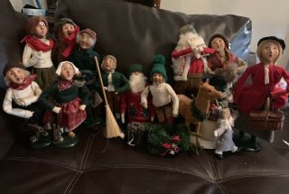 13 Byers Choice Dolls Carolers Skaters Christmas