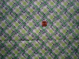 GEOMETRIC Full Vtg FEEDSACK Quilt Doll Clothes Sewing Craft Fabric Green Lime 2