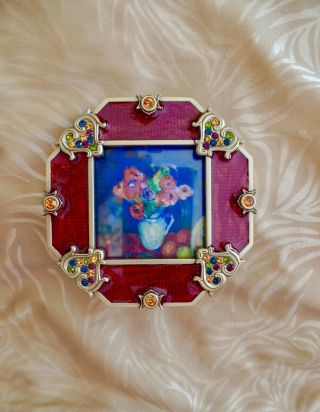 Fabulous Octagon Shaped Jay Strongwater Mini Picture Frame With Box