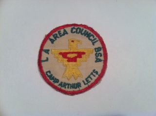 Bsa Boy Scout Vintage Camp Arthur Letts Patch Laac Los Angeles Area Council
