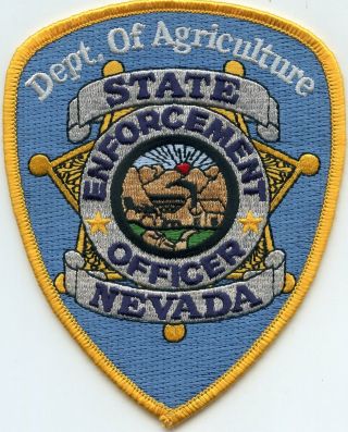 Nevada Nv State Department Of Agriculture Enforcement Officer Police Patch