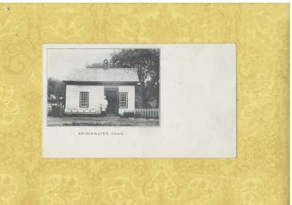 Ct Bridgewater 1901 - 08 Udb Rare Postcard Post Office And Man Connecticut