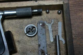 Vintage Browne & Sharpe No.  55 Micrometer Set in Wooden Case w/ Accessories 5