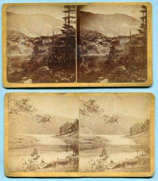 1870s Collier’s Colorado 2 Stereoview James Peak & Cache - A - La - Poudre