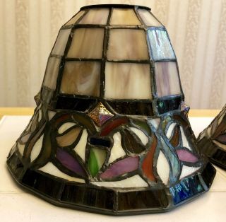 2 Arts & Crafts Style Stained Glass Light Shade Ceiling Fan Chandelier Sconce 2