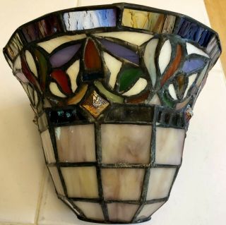 2 Arts & Crafts Style Stained Glass Light Shade Ceiling Fan Chandelier Sconce 3