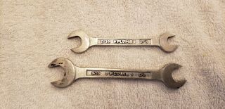 2 Vintage Plomb Tools Open Wrench 3/8 " & 7/16 " 3021 And 1/2 " & 9/16 " 3026