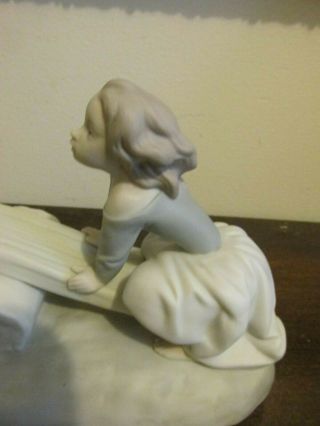 NAO By Lladro Spain Porcelain Figurine Girl & Boy On Seesaw Dog 4867 Matt 2