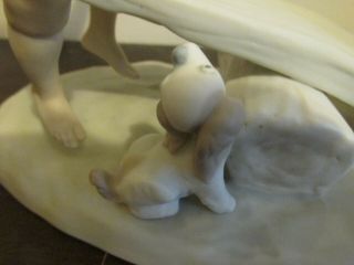 NAO By Lladro Spain Porcelain Figurine Girl & Boy On Seesaw Dog 4867 Matt 4