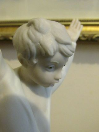 NAO By Lladro Spain Porcelain Figurine Girl & Boy On Seesaw Dog 4867 Matt 5