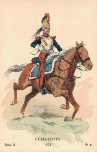 Military Postcard Cuirassiers 1831 Maurice Toussaint 02.  10