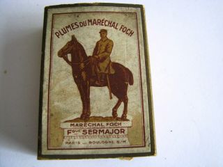 Dip Pen Nibs Box " Mrechal Foch " N° 331 (circa 1918 Ww1)