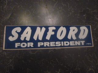 Terry Sanford President Presidential Campaign Bumper Sticker 1972 Candidate