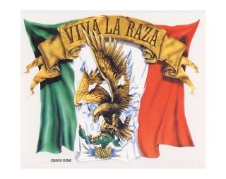 Ultra Rare Viva La Raza Mexican Flag Eagle & Cactus Latin Sticker Toolbox Decal