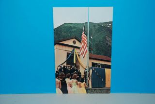 (m324) Vintage Color Postcard,  Rppc,  Raising 49 Star Flag 1st Time,  Juneau,  Ak