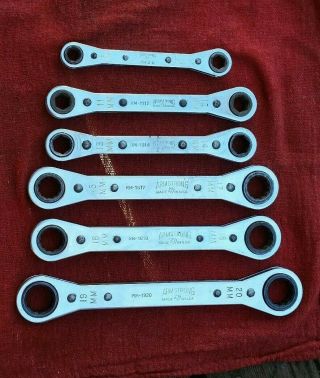 Set Of 6 Armstrong Ratcheting Wrenches Metric Complete 9 - 20mm Made In Usa