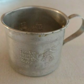 Vintage Nursery Rhyme Tin Cup Old Mother Hubbard The Cow Jumped Over The Moon