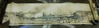 Antique 1918 Deming,  Mexico Fire 31 1/2 " Long Photo Army Soldiers Helping