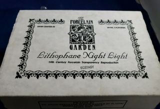 The Porcelain Garden Lithophane 2 little girls Night Light Ecstasy Box 4