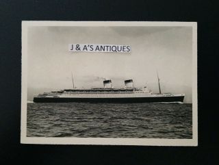 Antique Italian Line Conte Di Savoia (ship) Postcard C.  1933