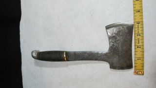 Vintage WESTERN FIELD U.  S.  A.  Leather Stacked Handle Hatchet Axe Mountain Find 8