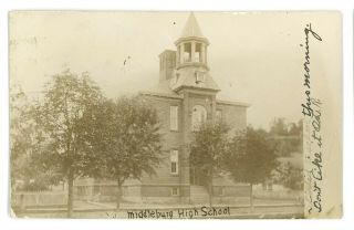 Rppc High School Middleburg Pa Snyder County Pennsylvania Real Photo Postcard