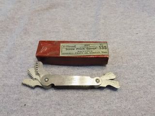 Vintage Goodell Pratt Co.  Screw Pitch Gauge V Thread No 135