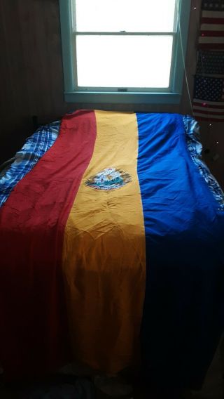 East German Ddr Gdr Made Romania Socilaist Republic Vertical Flag Banner