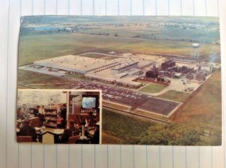 Armour Dial Soap Manufacturing Plant Postcard Air View Interior Rt 31 Montgomery