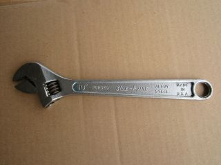 Vintage Blue - Point 10 " Adjustable Crescent Wrench Snap - On Tool Made In Usa