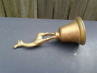 Vintage Brass Giraffe Bell. 4