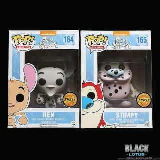 Blemished Box Funko Pop Ren And Stimpy Chase Set Nickelodeon 90 