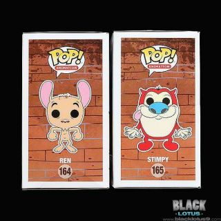 BLEMISHED BOX Funko Pop Ren and Stimpy CHASE Set Nickelodeon 90 ' s Pop 164 165 4