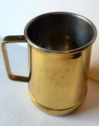 Vintage Taurus Bras Copper Mug Solid Gold Tankard Beer Cup Portugal Kitchenware