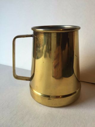 Vintage Taurus Bras Copper Mug Solid Gold Tankard Beer Cup Portugal Kitchenware 2