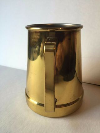 Vintage Taurus Bras Copper Mug Solid Gold Tankard Beer Cup Portugal Kitchenware 3