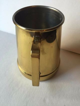 Vintage Taurus Bras Copper Mug Solid Gold Tankard Beer Cup Portugal Kitchenware 4