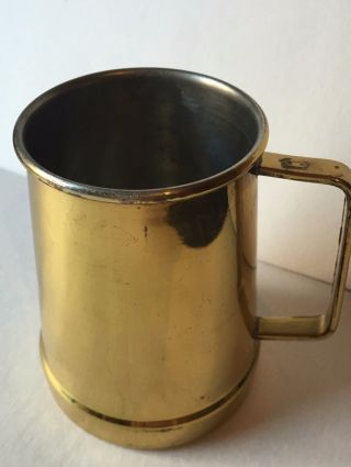 Vintage Taurus Bras Copper Mug Solid Gold Tankard Beer Cup Portugal Kitchenware 5