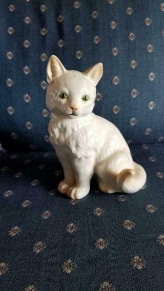 Cute Vintage Goebel West Germany Ck20 Porcelain Green Eye Persian Cat Figurine