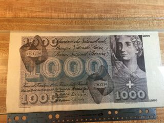 Private Listing for Mahmoud,  Swiss 1000 Franc 1973 Swiss Money Artifact 3